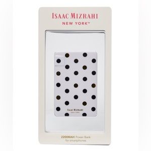 Isaac Mizrahi | White Polka Dot Universal Portable Power Bank